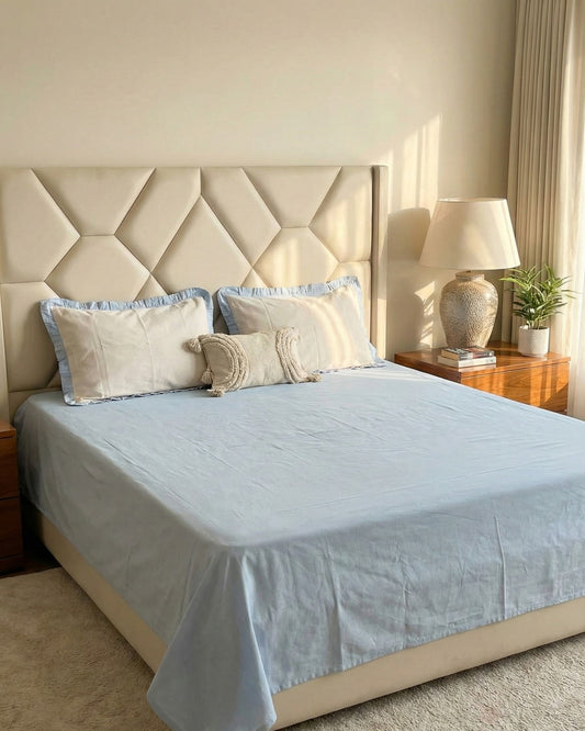 Serene Mist Luxe King Size Bed Sheet