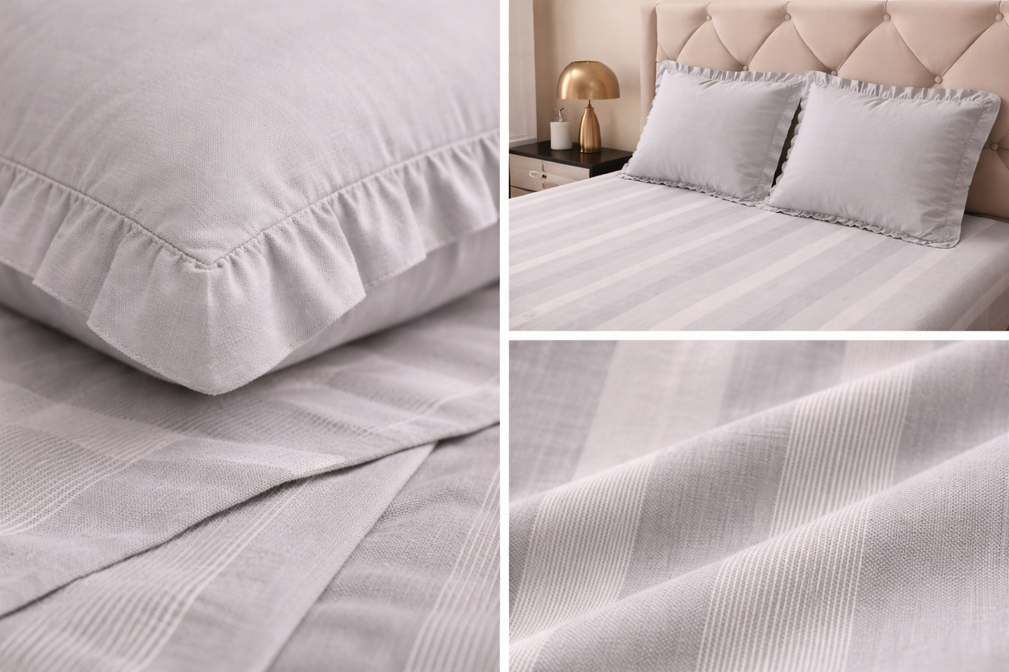 Eternity Luxe Cotton 325TC 3PCS King Size Bedsheet Set