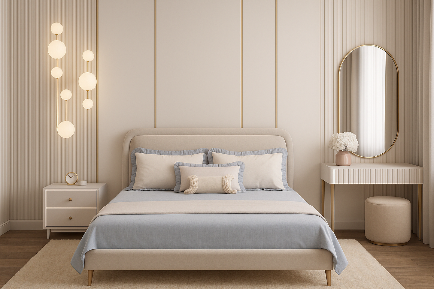 Serene Mist Luxe King Size Bed Sheet