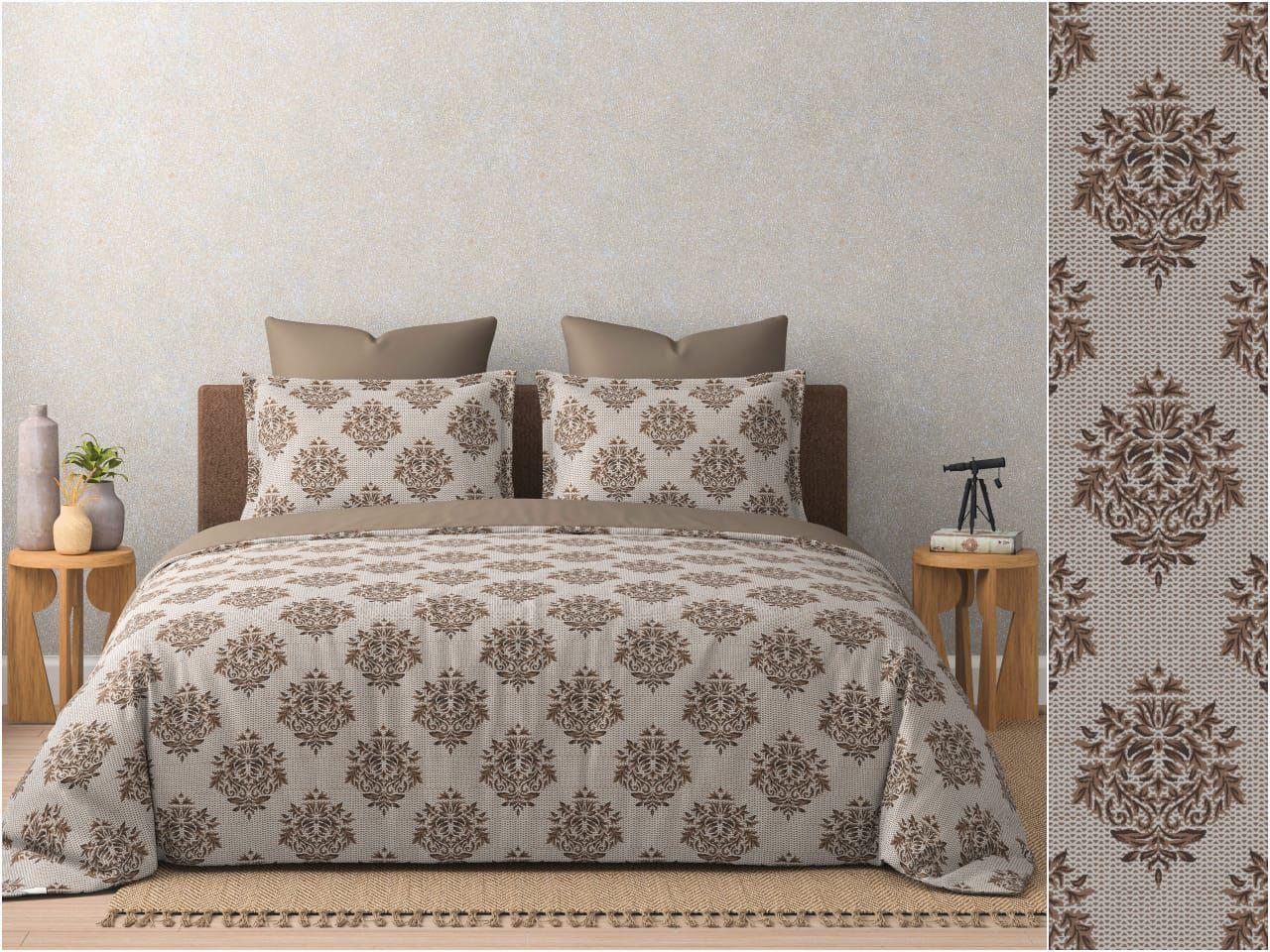 Muted Brown Premium Cotton Bedsheet