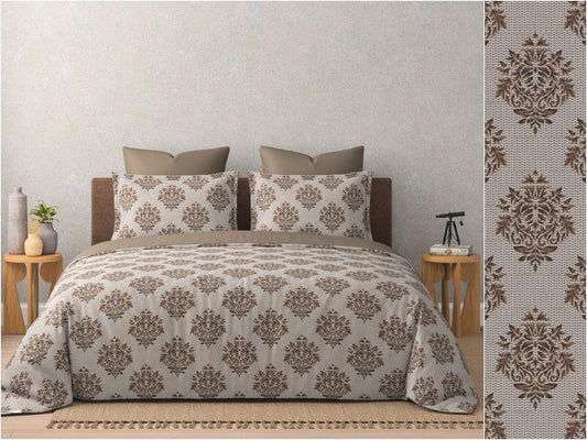 Muted Brown Premium Cotton Bedsheet