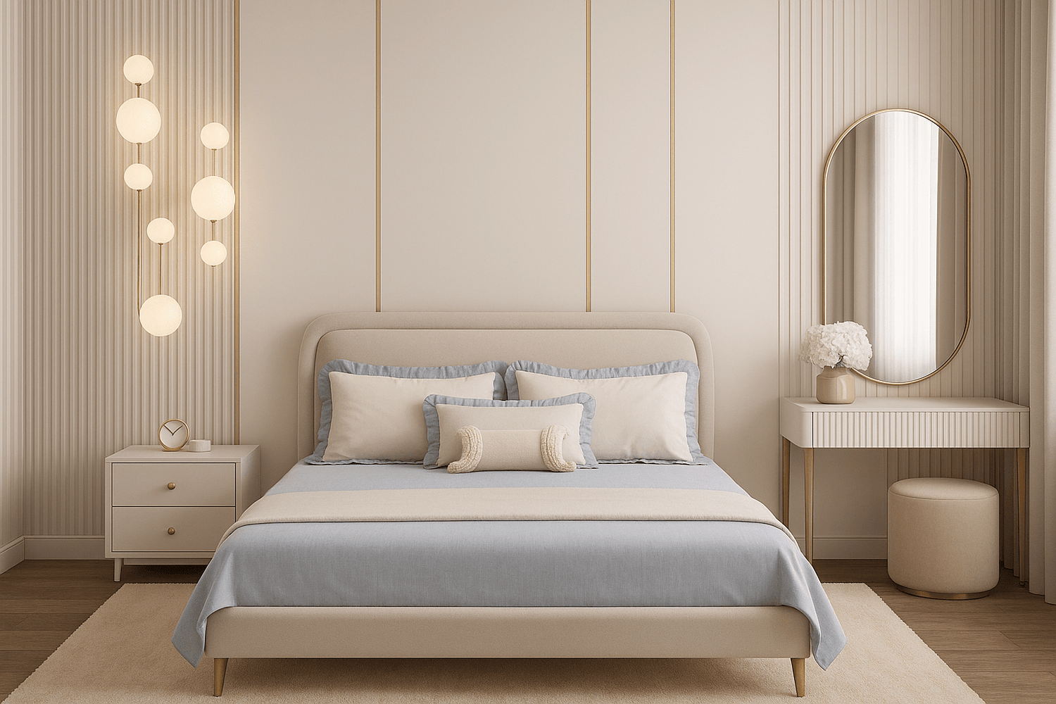 Serene Mist Luxe King Size Bed Sheet